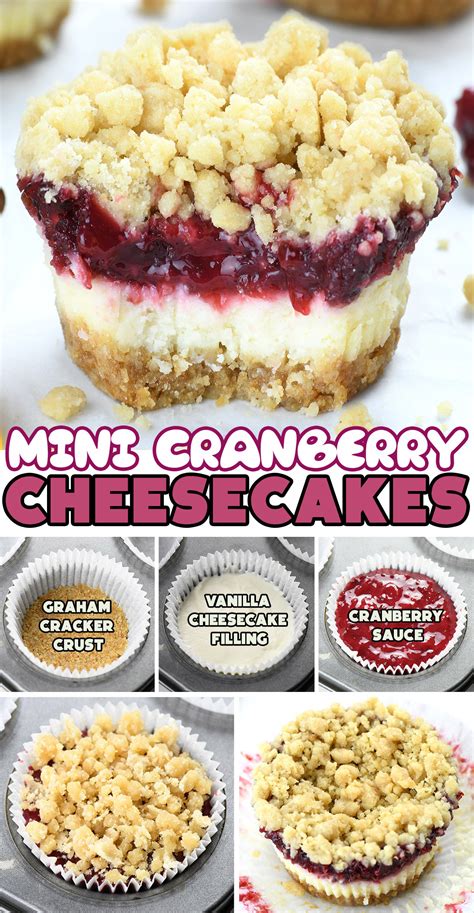 Mini Cranberry Cheesecakes - OMG Chocolate Desserts