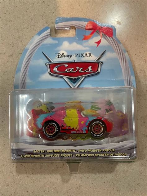 Disney Pixar 2024 Cars Easter Lightning Mcqueen, 1:55 Scale Diecast Vehicle, Collect All 6 ...