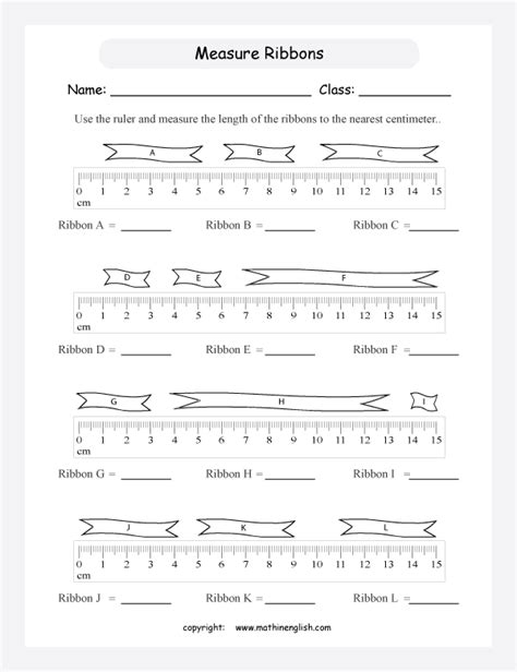 Measure Of Length Worksheet