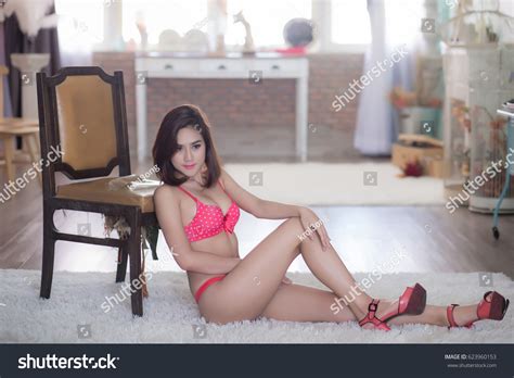 Sexy Beautiful Asian Woman Red Lingerie Stock Photo 623960153 Shutterstock