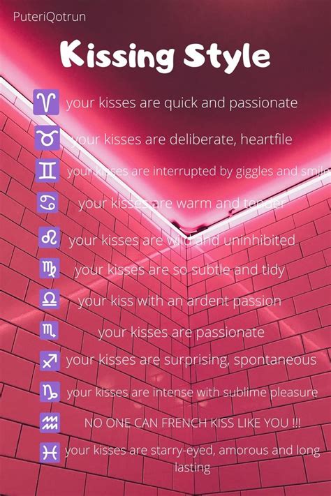 A Pink Brick Wall With The Words Kissing Style On It