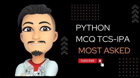 TCS XPLORE IPA CPA MOST ASKED PYTHON MCQ QUESTIONS PART 1 YouTube