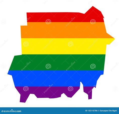 Lgbt Flag Map Vector Rainbow Map In Colors Of Lgbt Lesbian Gay