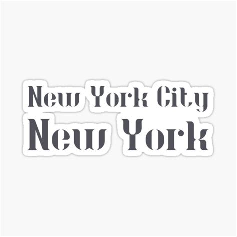 New York City New York New York Cities 16 Sticker For Sale By