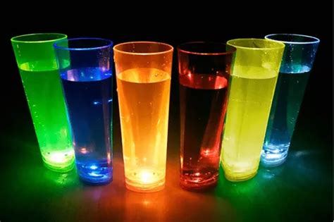 Copo Pisca Led Long Drink Neon Festa Balada Glow 7 25 Cada