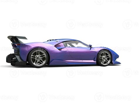 Modern Super Sports Car In Two Tone Metallic Purple Color 31199479