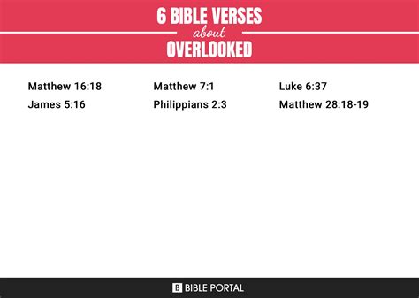 6 Bible Verses about Overlooked