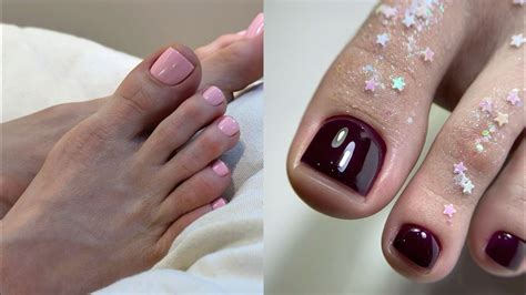 Elegant And Mesmerising Designs Of Solid Toe Nails Fashion Trends