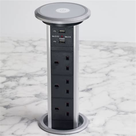 Fully Motorised Worktop Pop Up Socket X Uk Sockets Usb Ports