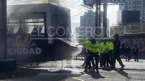 Conato De Incendio En Unidad De Troleb S Fue Por Cortocircuito El