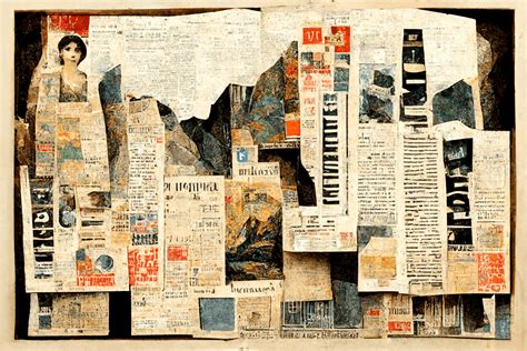 Vintage Newspaper Collage Graphic by winter snow · Creative Fabrica