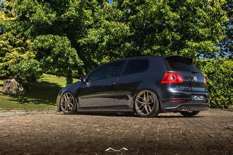 Volkswagen Golf Gti V Black With Z Performance Zp Aftermarket Wheels