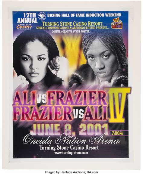 2001 Ali vs. Frazier IV Fight Poster.. ... Boxing Collectibles | Lot ...