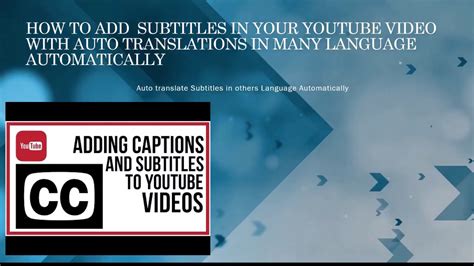 How To Auto Translate Subtitles English Language To Another Language