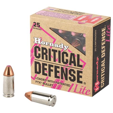 Discount Gun Mart Hornady 90240 Critical Defense 9mm Luger 100 Gr Flex Tip Expanding 25 Bx 10 Cs