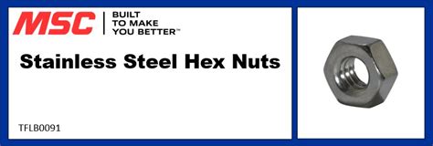 Stainless Steel Hex Nuts – MSC