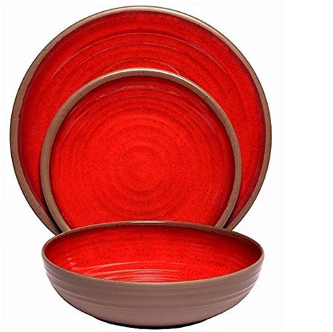 Melange Piece Melamine Dinnerware Set Clay Collection Shatter