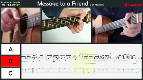 Message To A Friend Pat Metheny Guitar Tutorial Slow Played Tabs