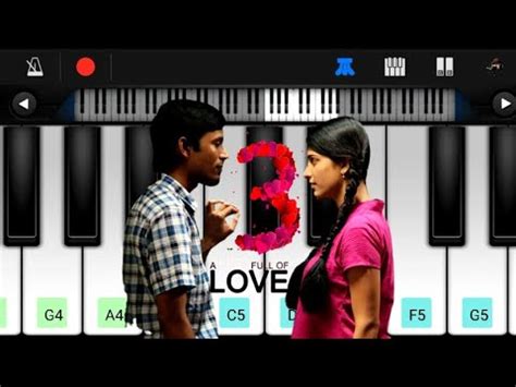 Moonu Sad Bgm Moonu Piano Cover Dhanush Shruti Haasan