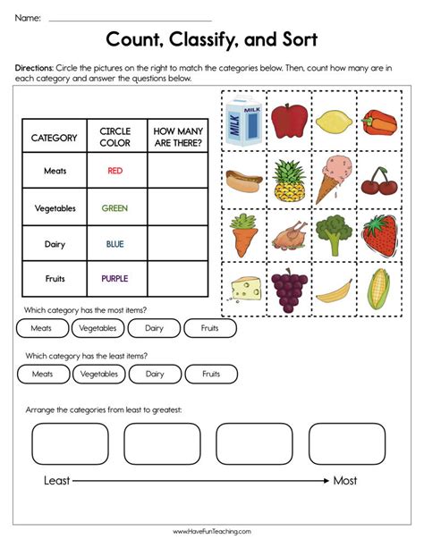 Sorting And Grouping Worksheets