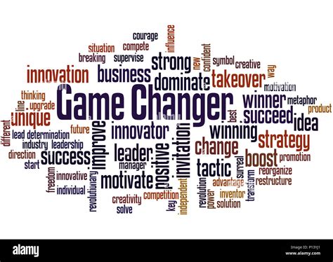 Game Changer Word Cloud Concept On White Background Stock Photo Alamy