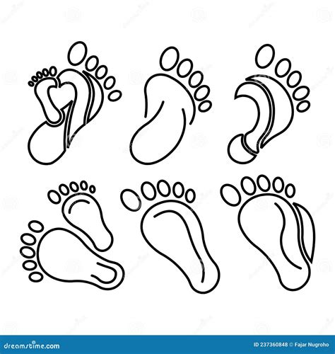 Vector Inspiration Logo Foot Left And Right Foot Soles Contour