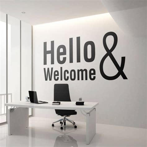 Hello & Welcome, Office Lobby, Office Wall Art, Office Decor, Office ...