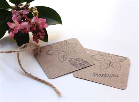 Floral Flower Party Favour Tags Floral Gift Tags Flower Thank You