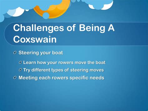 PPT - Tips to Being A Coxswain PowerPoint Presentation, free download ...