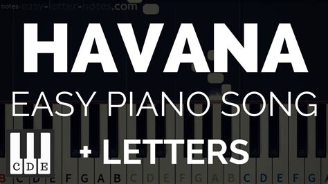 HAVANA - easy piano song for beginners + letter notes! - Piano Understand