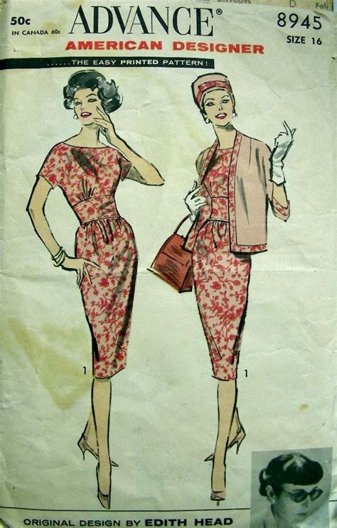 Advance Vintage Sewing Patterns Edith Head Designs Vintage Sewing