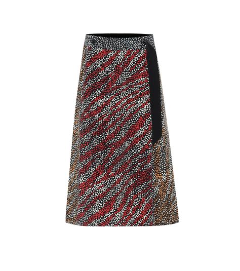 Rag And Bone Colette Printed Silk Midi Skirt Rag And Bone