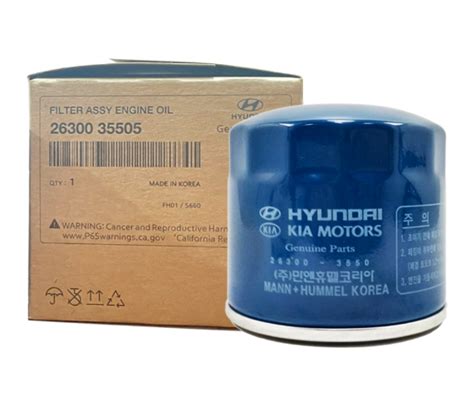 Hyundai KIA Genuine Oil Filter 26300 35505