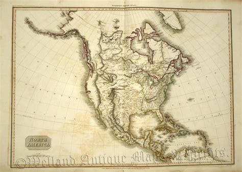 North America By J Pinkerton C Welland Antique Maps