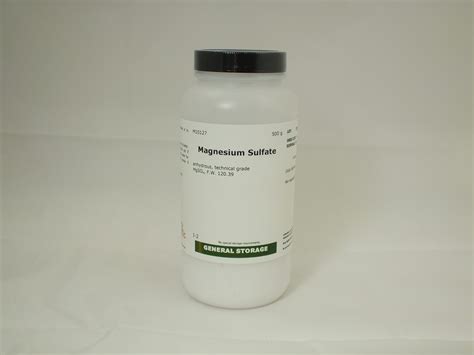 Magnesium Sulfate Anhydrous Technical 500 G Liberty Scientific