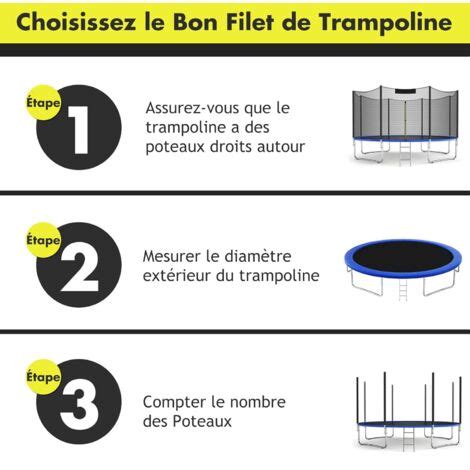 COSTWAY Filet de Sécurité pour Trampoline 457 cm avec Boucles de