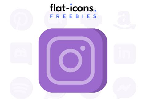 Purple Instagram Icon Free Flat Icons