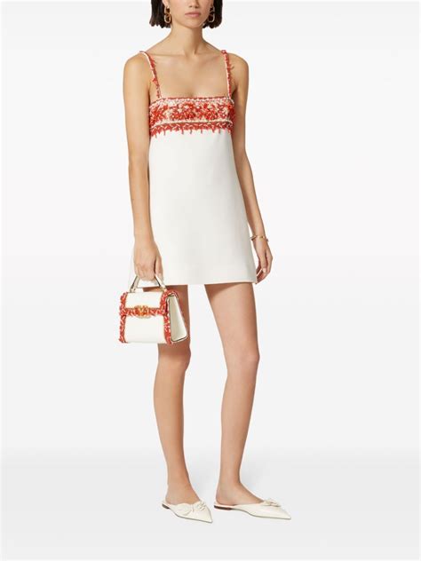 Valentino Garavani Crepe Couture Embroidered Minidress Farfetch