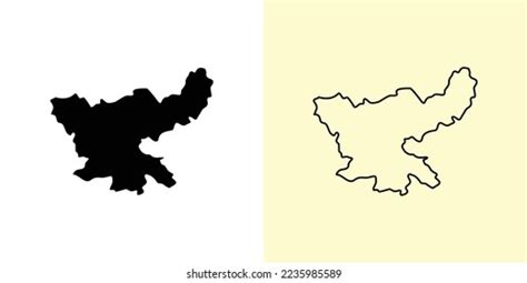 Jharkhand Map India Asia Filled Outline Stock Vector (Royalty Free ...