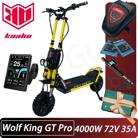 Kaabo Wolf King Gt Pro Electric Scooter Gold Black Color V Ah