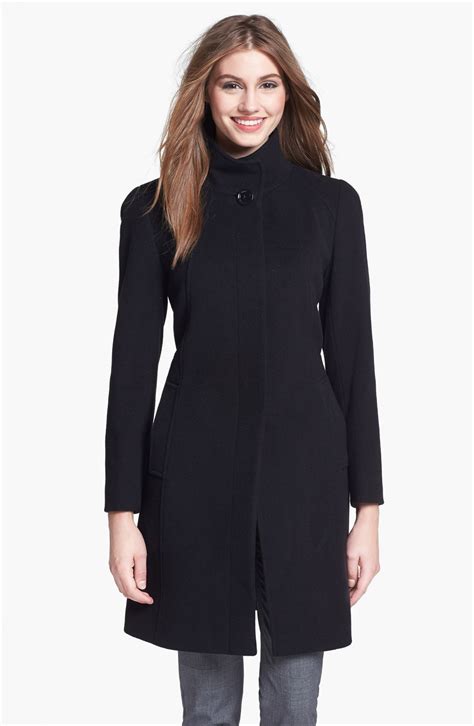 Cinzia Rocca Due Stand Collar Wool And Cashmere Blend Walking Coat