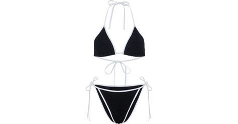 Hunza G Gina Bikini Contrast In Black Lyst