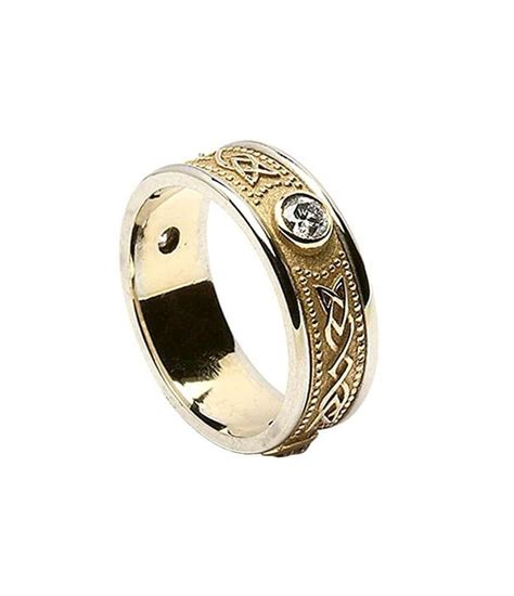 Celtic Diamond Ring with Trim | Wedding Rings