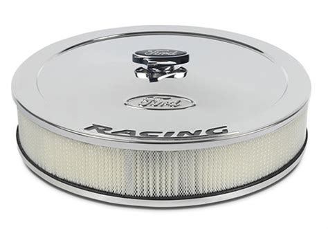 Air Cleaner Kit Chrome Ford Emblem And Black Ford Racing Emblem
