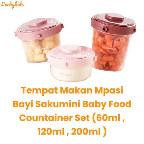 Jual Sakumini 3pcs Tempat Makan Mpasi Bayi Airtight Baby Food