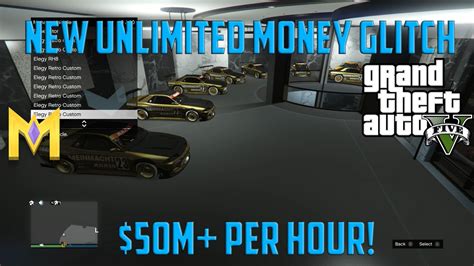 GTA 5 Online Glitches NEW UNLIMITED MONEY GLITCH 50M PER HR AFTER