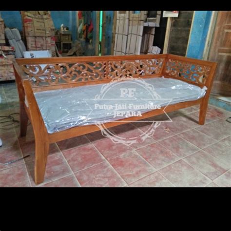 Jual Bale Bale Kayu Jati Ukir Motif Cumi Bangku Kursi Resban Mebel