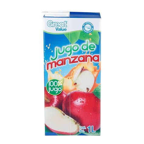 Jugo De Manzana Great Value 1 L Walmart