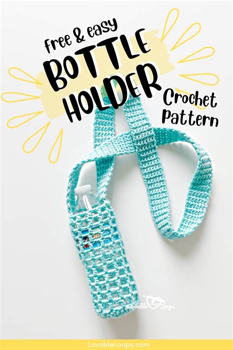 Crochet Water Bottle Holder Pattern Free Easy Crochet Water