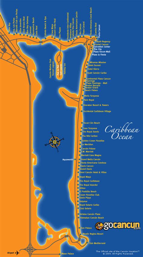 cancun hotel map cancun mexico mappery